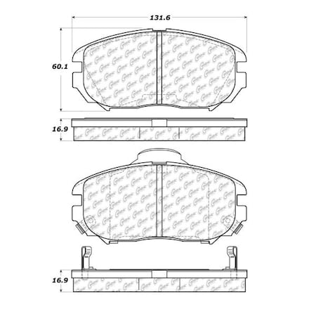 Centric Parts CTEK Brake Pads, 102.11250 102.11250